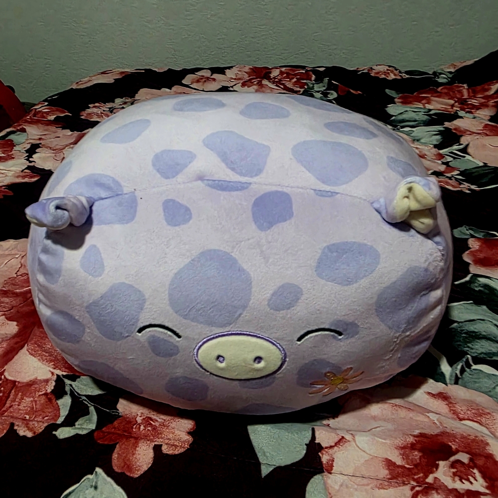 Cute Purple Pig Plush Pillow